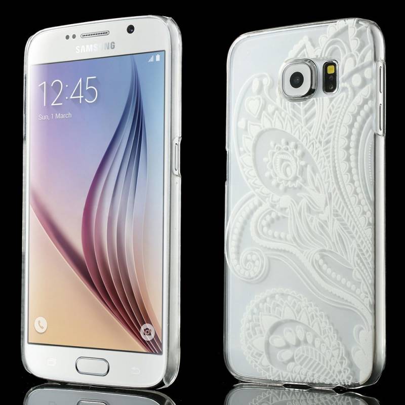 Прозрачен твърд гръб с картинки за Samsung Galaxy S6 G920 - 18642