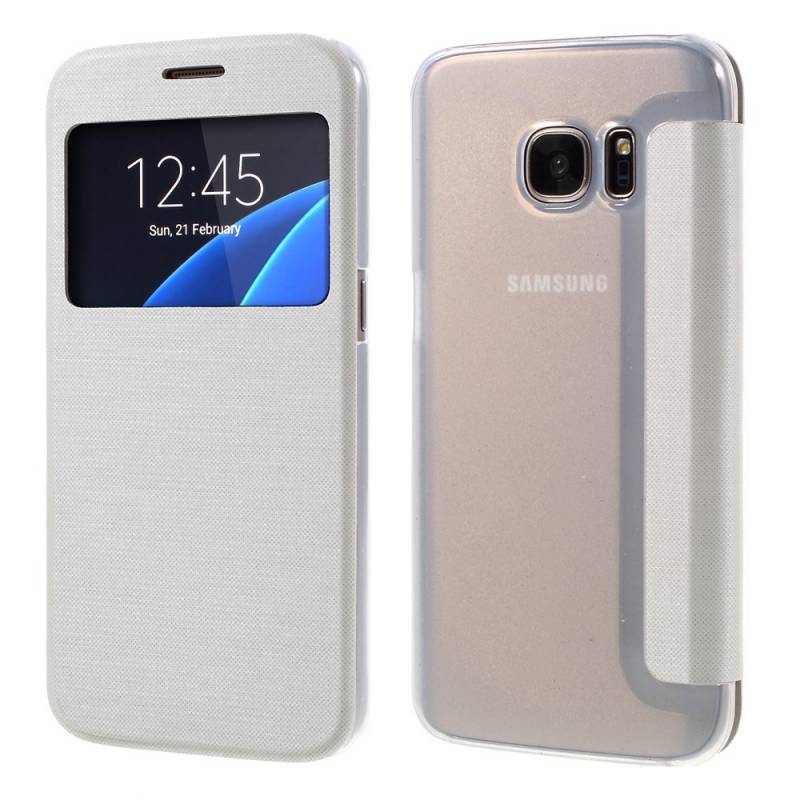Кожен калъф с прозорец за Samsung Galaxy S7 G930 - 23233