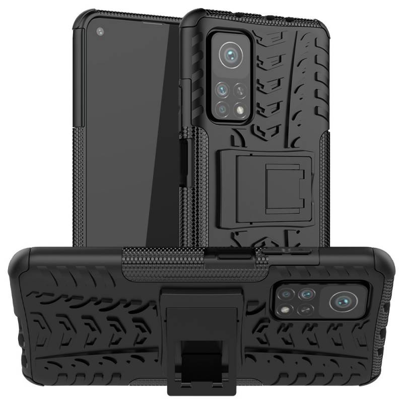 Противоударен хибриден гръб за Xiaomi Mi 10T / Mi 10T Pro 5G - черен - 50124