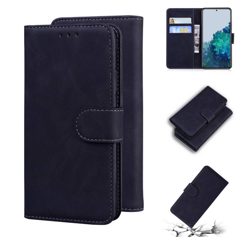 Classic Wallet кожен калъф за Samsung Galaxy S21 - черен - 50357