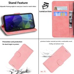 Classic Wallet кожен калъф за Samsung Galaxy S21 - розов - 50367
