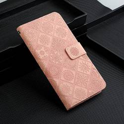 Ethnic Style кожен калъф за Samsung Galaxy S21+ Plus - розов - 50452