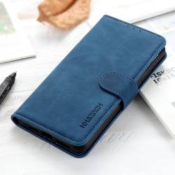 Classic Wallet кожен калъф за Samsung Galaxy S21 Ultra - син - 50510