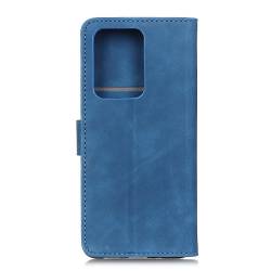 Classic Wallet кожен калъф за Samsung Galaxy S21 Ultra - син - 50511