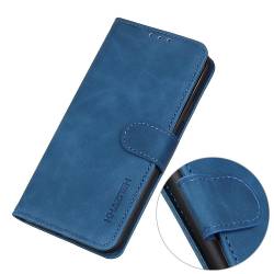 Classic Wallet кожен калъф за Samsung Galaxy S21 Ultra - син - 50514