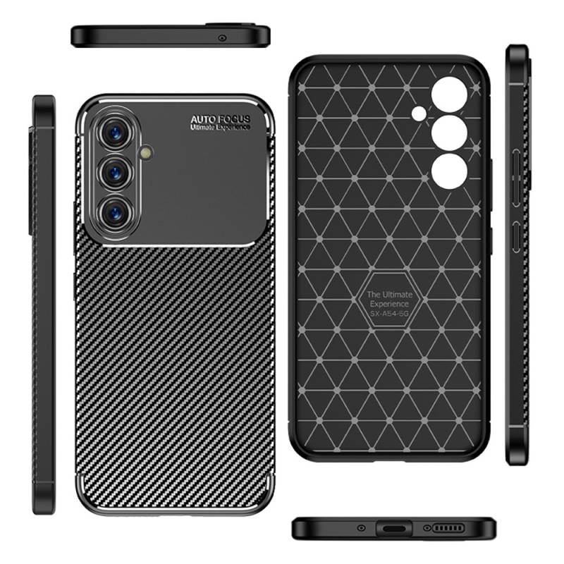 Ipaky Carbon силиконов кейс за Samsung Galaxy A54 5g Цвят Черен 7289