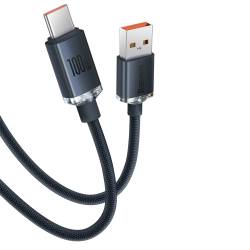 Baseus - Data Cable Crystal Shine (CAJY000401)USB Type-C кабел 5A QC 3.0 100W 1.2M - 65600