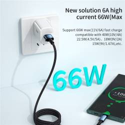 Essager USB Type-C кабел 5V 6A QC 3.0 1M - 65612