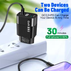 Techsuit - Wall Charger (CHPD131) 65W QC+PD 3.0 оригинално зарядно - 70929