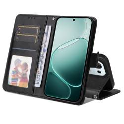 Кожен калъф тип тефтер със стойка за Oppo A6 Pro 4G / 5G - 85361