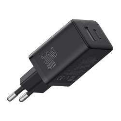 Baseus - Wall Charger Cube - PD, 30W, USB-A + Type-C. QC, 3A - черно