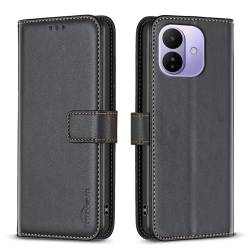 Кожен калъф тип тефтер за Xiaomi Redmi Note 17 Pro 5G - черен