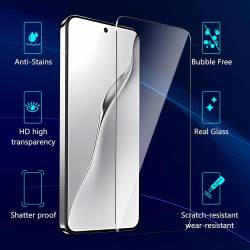 3D стъклен протектор за Xiaomi Redmi Note 17 Pro Max 5G с лепило по цялата повърхност, черна рамка и твърдост 9H - прозрачен