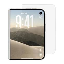 Стъклен протектор за външния екран на iPhone Duo твърдост 9H и лепило по цялата повърхност - прозрачен