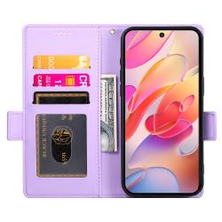 Стилен и тънък кожен калъф за Samsung Galaxy A18 4G - лилав