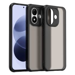 Хибриден удароустойчив кейс за Xiaomi Redmi Note 17 Pro 5G с комбинация от твърд PC гръб и гъвкава TPU рамка - черен