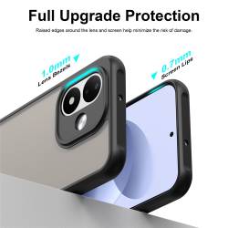 Хибриден удароустойчив кейс за Xiaomi Redmi Note 17 Pro 5G с комбинация от твърд PC гръб и гъвкава TPU рамка - черен