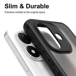 Хибриден удароустойчив кейс за Xiaomi Redmi Note 17 Pro 5G с комбинация от твърд PC гръб и гъвкава TPU рамка - черен