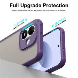 Хибриден удароустойчив кейс за Xiaomi Redmi Note 17 Pro 5G с комбинация от твърд PC гръб и гъвкава TPU рамка - лилав