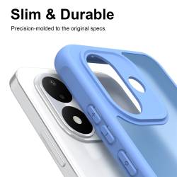 Хибриден удароустойчив кейс за Xiaomi Redmi Note 17 Pro 5G с комбинация от твърд PC гръб и гъвкава TPU рамка - син