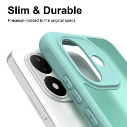Хибриден удароустойчив кейс за Xiaomi Redmi Note 17 Pro 5G с комбинация от твърд PC гръб и гъвкава TPU рамка - ментов