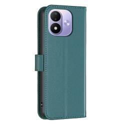Кожен калъф тип тефтер за Xiaomi Redmi Note 17 4G / 5G - зелен
