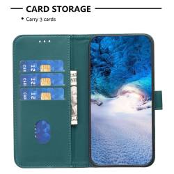 Кожен калъф тип тефтер за Xiaomi Redmi Note 17 4G / 5G - зелен