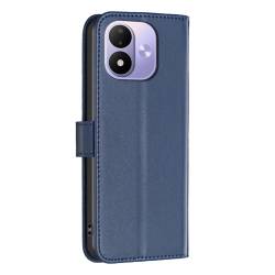 Кожен калъф тип тефтер за Xiaomi Redmi Note 17 4G / 5G - син