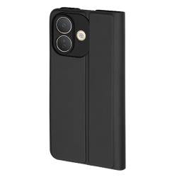 Стилен и тънък кожен калъф за Xiaomi Redmi Note 17 Pro 5G - черен