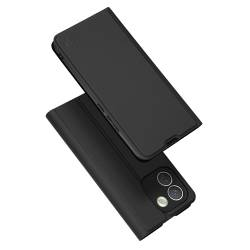 Стилен и тънък кожен калъф за Xiaomi Redmi Note 17 Pro Max 5G - черен