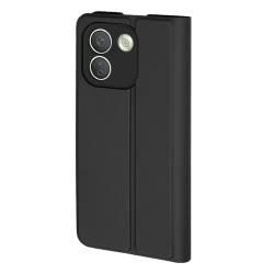 Стилен и тънък кожен калъф за Xiaomi Redmi Note 17 Pro Max 5G - черен