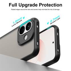 Хибриден удароустойчив кейс за Xiaomi Redmi Note 17 Pro 5G с комбинация от твърд PC гръб и гъвкава TPU рамка - черен