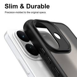 Хибриден удароустойчив кейс за Xiaomi Redmi Note 17 Pro 5G с комбинация от твърд PC гръб и гъвкава TPU рамка - черен