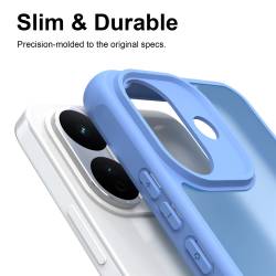 Хибриден удароустойчив кейс за Xiaomi Redmi Note 17 Pro 5G с комбинация от твърд PC гръб и гъвкава TPU рамка - син