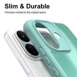 Хибриден удароустойчив кейс за Xiaomi Redmi Note 17 Pro 5G с комбинация от твърд PC гръб и гъвкава TPU рамка - ментов