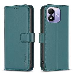Кожен калъф тип тефтер за Xiaomi Redmi Note 17 Pro 5G - зелен
