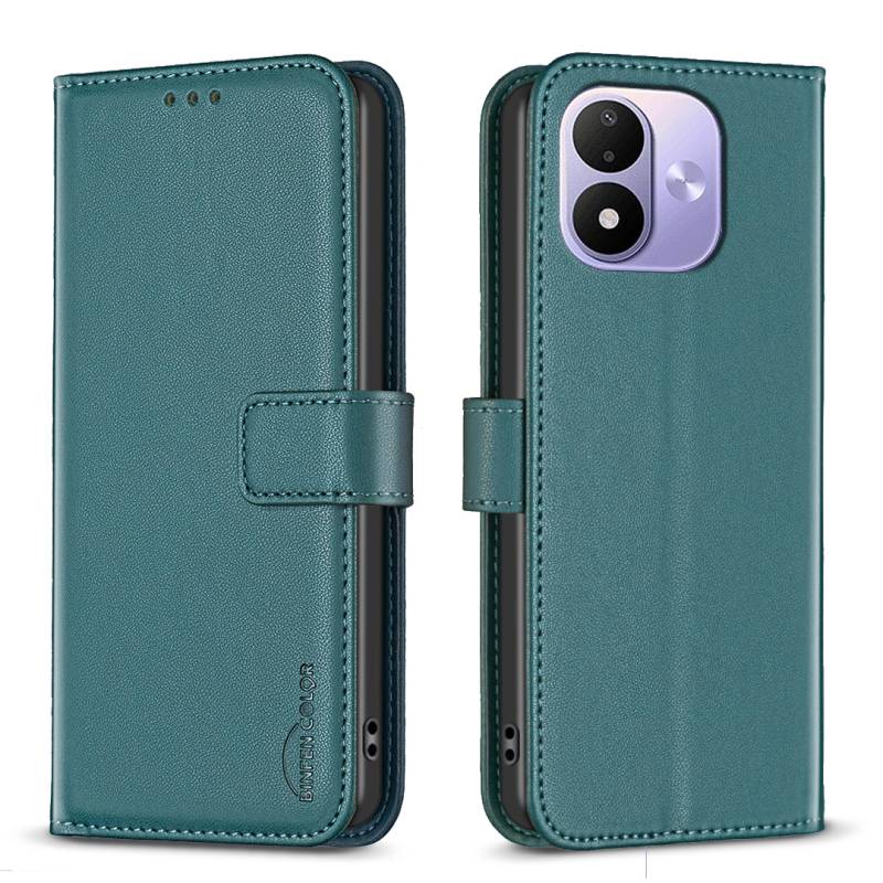 Кожен калъф тип тефтер за Xiaomi Redmi Note 17 Pro 5G - зелен