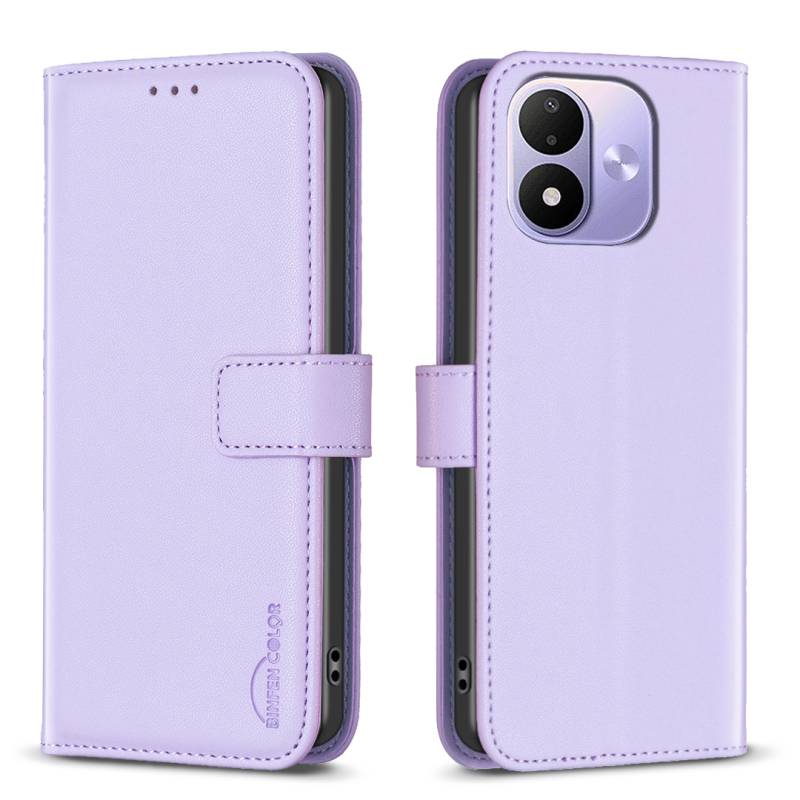 Кожен калъф тип тефтер за Xiaomi Redmi Note 17 Pro 5G - лилав