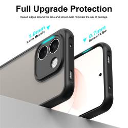 Хибриден удароустойчив кейс за Xiaomi Redmi Note 17 Pro Max 5G с комбинация от твърд PC гръб и гъвкава TPU рамка - черен