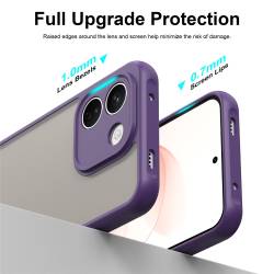 Хибриден удароустойчив кейс за Xiaomi Redmi Note 17 Pro Max 5G с комбинация от твърд PC гръб и гъвкава TPU рамка - лилав