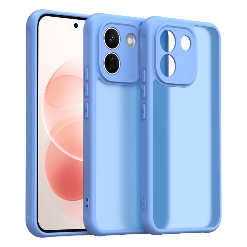 Хибриден удароустойчив кейс за Xiaomi Redmi Note 17 Pro Max 5G с комбинация от твърд PC гръб и гъвкава TPU рамка - син