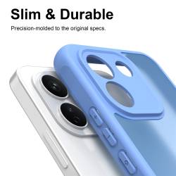 Хибриден удароустойчив кейс за Xiaomi Redmi Note 17 Pro Max 5G с комбинация от твърд PC гръб и гъвкава TPU рамка - син