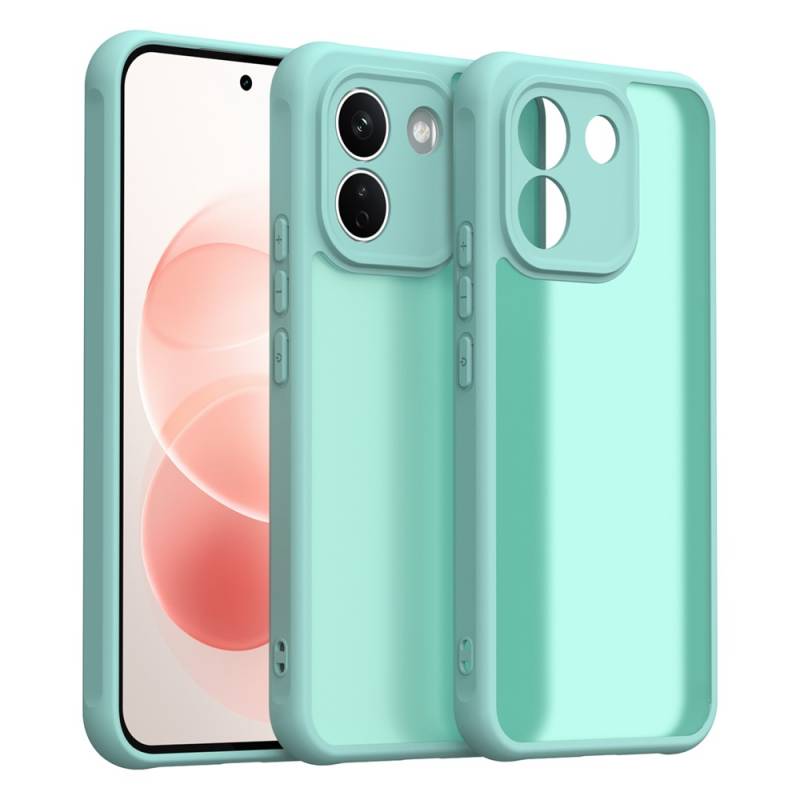 Хибриден удароустойчив кейс за Xiaomi Redmi Note 17 Pro Max 5G с комбинация от твърд PC гръб и гъвкава TPU рамка - ментов