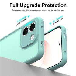 Хибриден удароустойчив кейс за Xiaomi Redmi Note 17 Pro Max 5G с комбинация от твърд PC гръб и гъвкава TPU рамка - ментов