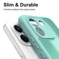 Хибриден удароустойчив кейс за Xiaomi Redmi Note 17 Pro Max 5G с комбинация от твърд PC гръб и гъвкава TPU рамка - ментов