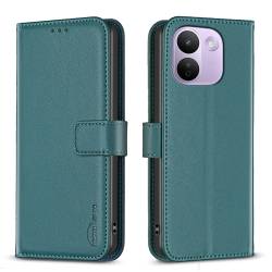 Кожен калъф тип тефтер за Xiaomi Redmi Note 17 Pro Max 5G - зелен