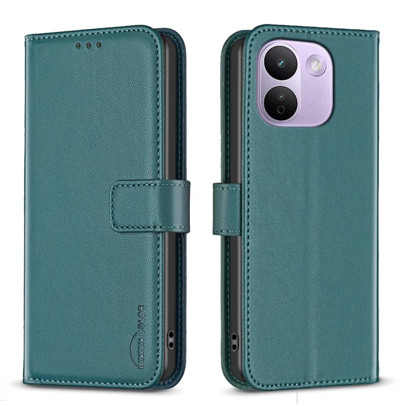 Кожен калъф тип тефтер за Xiaomi Redmi Note 17 Pro Max 5G - зелен