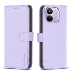 Кожен калъф тип тефтер за Xiaomi Redmi Note 17 Pro Max 5G - лилав