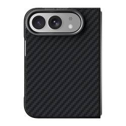 Карбонов магнитен кейс ABEEL с N52 магнити за iPhone Duo - черен