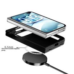 Карбонов магнитен кейс ABEEL с N52 магнити за iPhone Duo - черен